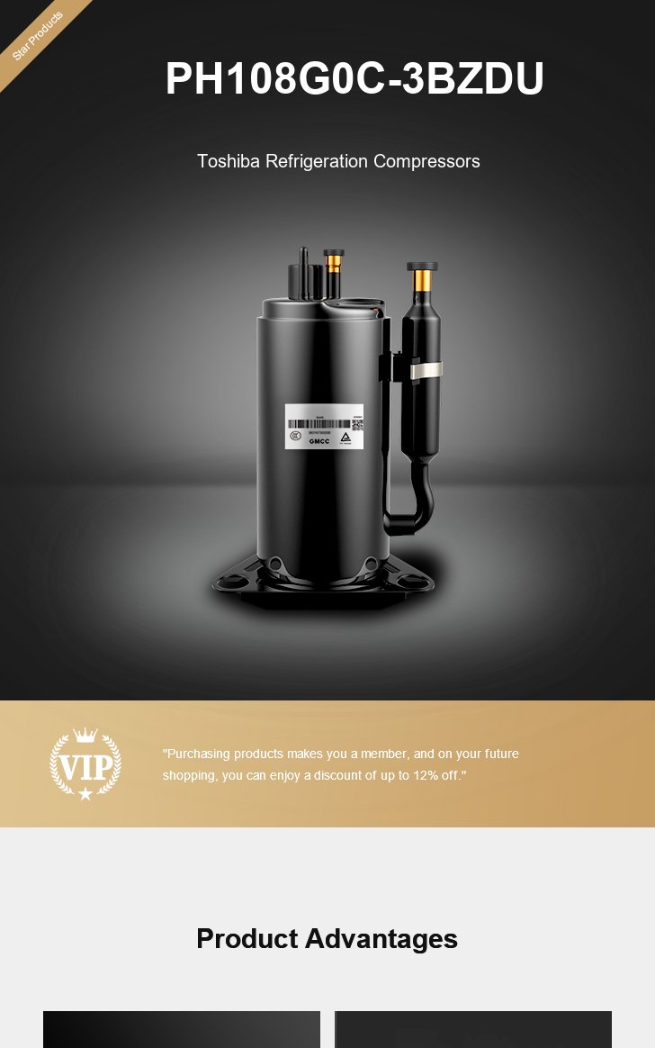 Toshiba Compressor PH108G0C-3BZDU, technical parameters pdf, structure diagram